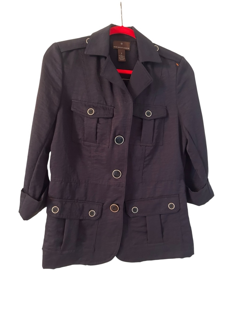 Fenn Wright Manson navy blue safari-inspired jacket Size S